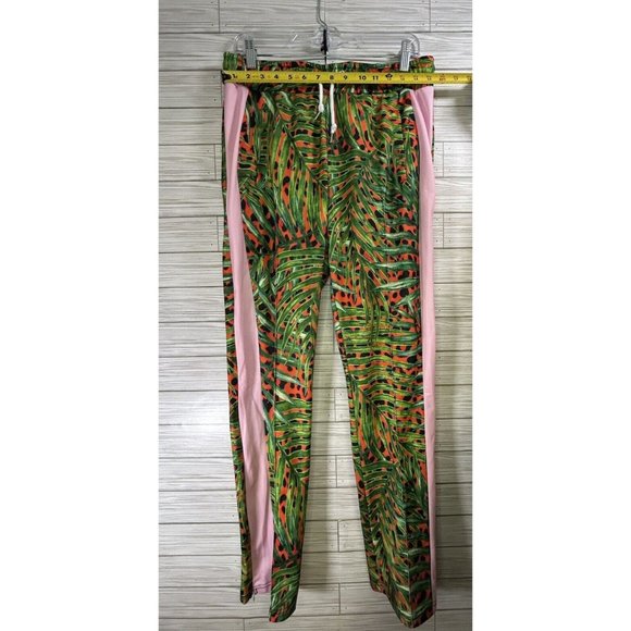 Chloe Deschanel Ateliers De ModJungle Watermelon Pink Stripe Sweatpants Sz‎ L/XL - Picture 7 of 9